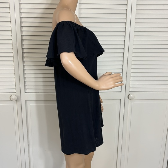 NWT De La Rosa Off the Shoulder Cotton Gauze Mini Dress Medium - Picture 4 of 10